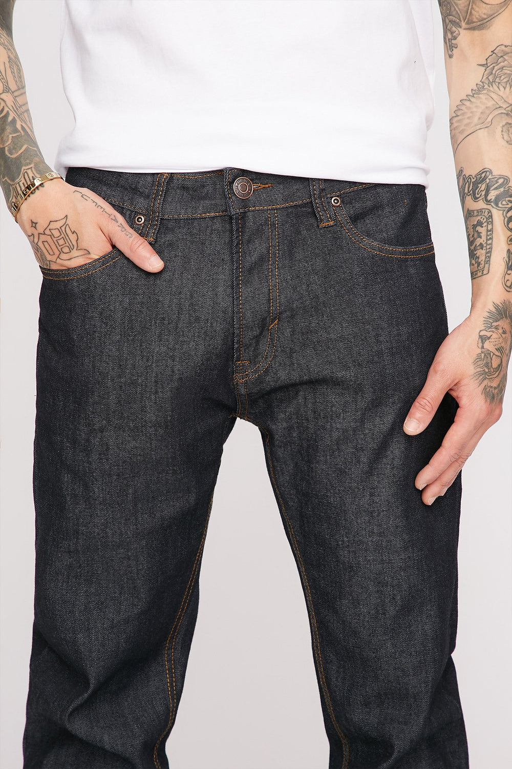 Men Stretch Dark Wash Straight Jean Stretch Dark Wash Straight Jean