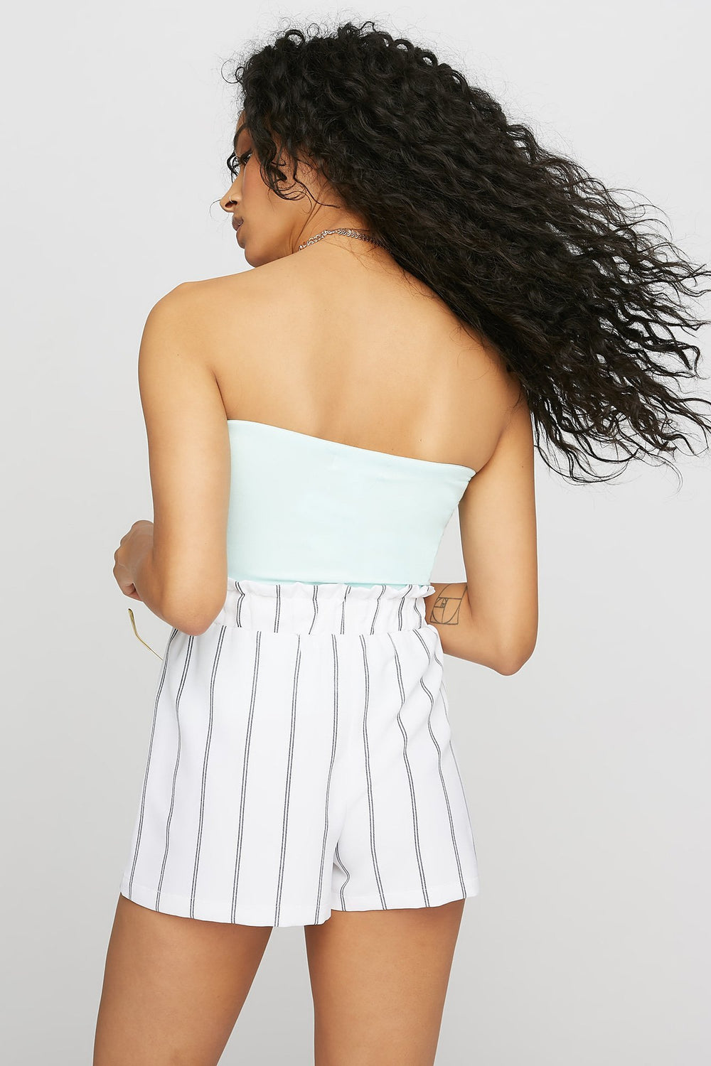 Women Basic Tube Top Aqua