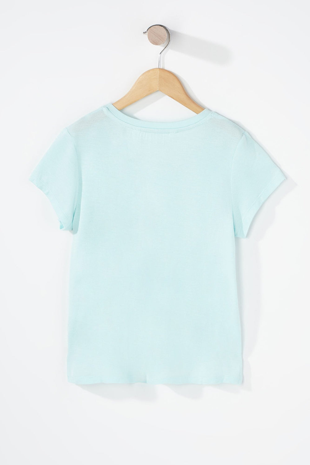Kids Girls Scoop Neck Lightweight T-Shirt Aqua