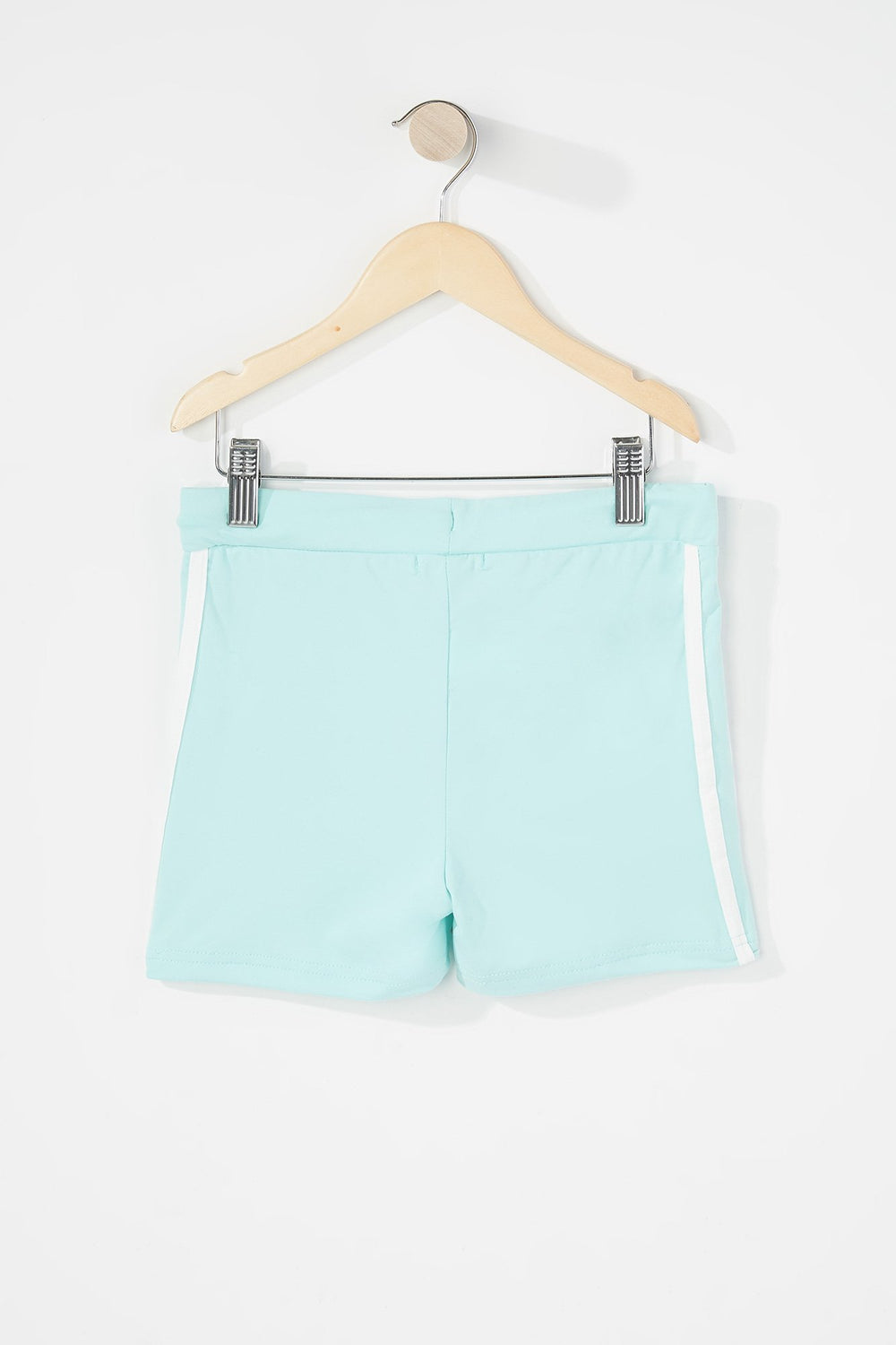 Kids Girls Side Stripe Short Aqua