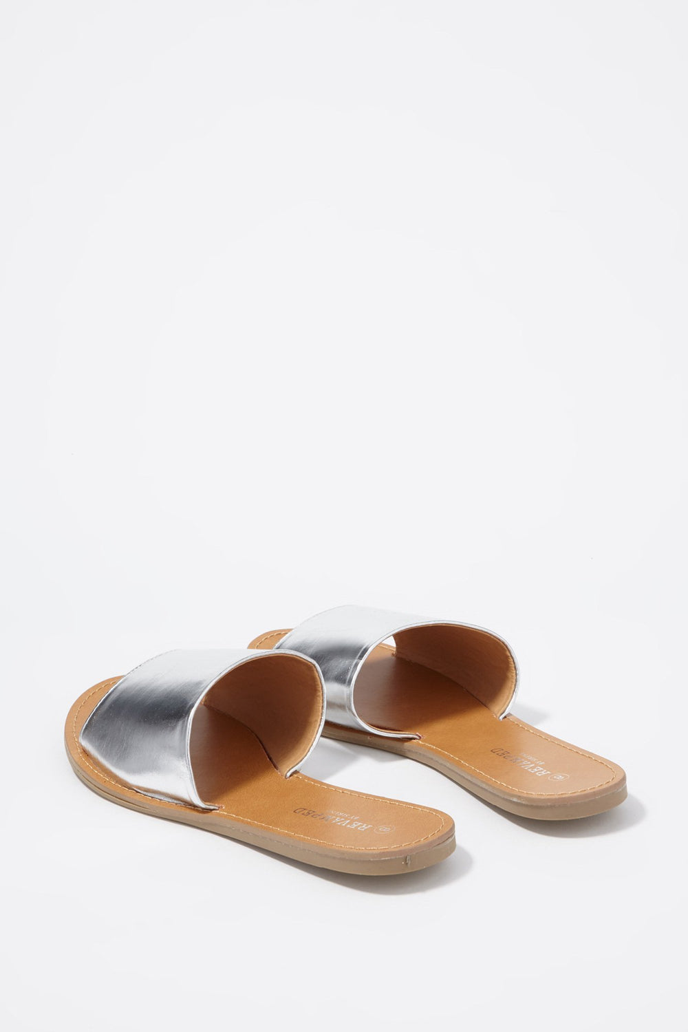 Women Mules en similicuir Argent