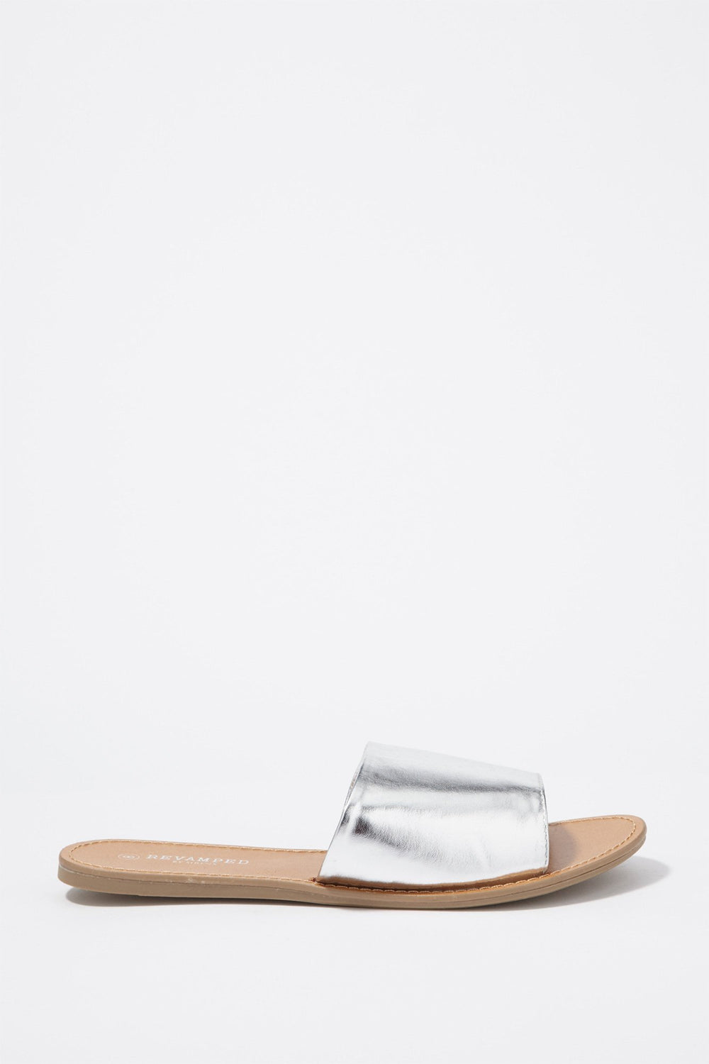 Women Mules en similicuir Argent