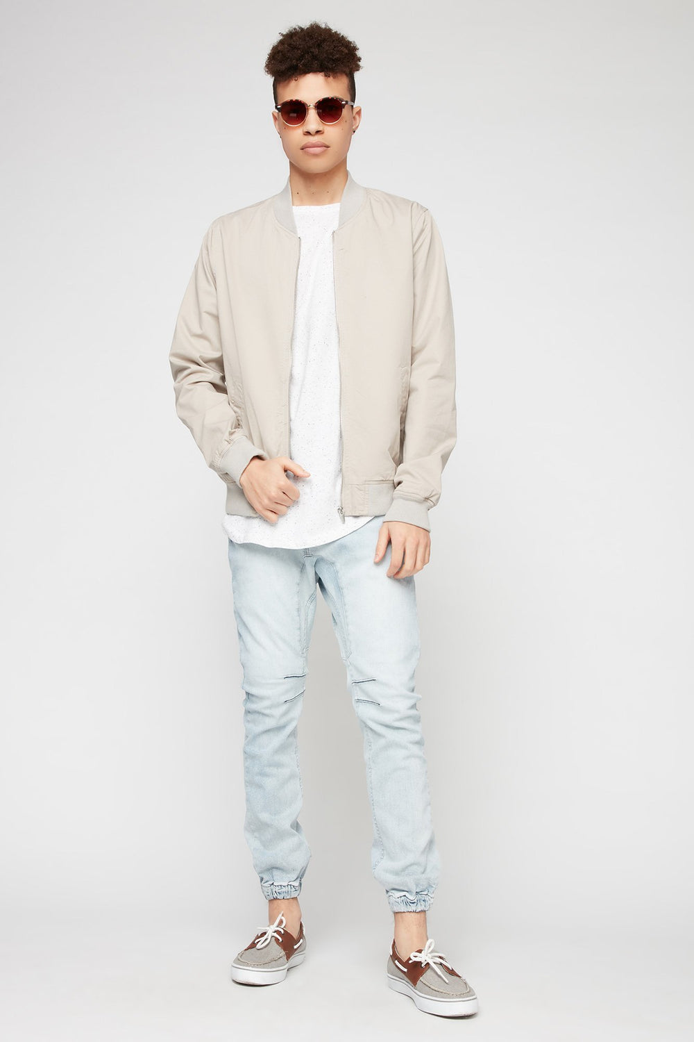 Men Blouson aviateur pastel Argent