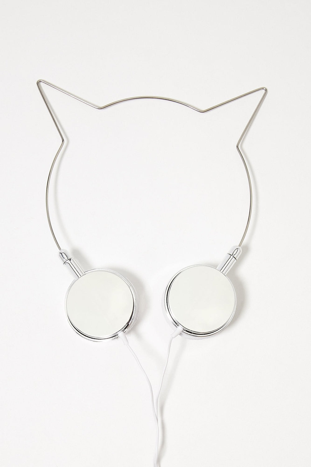 Women Casque d'écoute avec oreilles de chat Argent