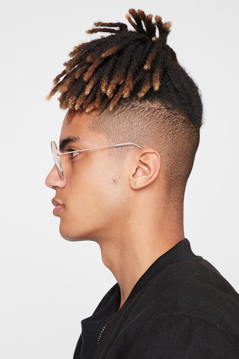Men Lunettes de soleil aviateur deux-tons Argent