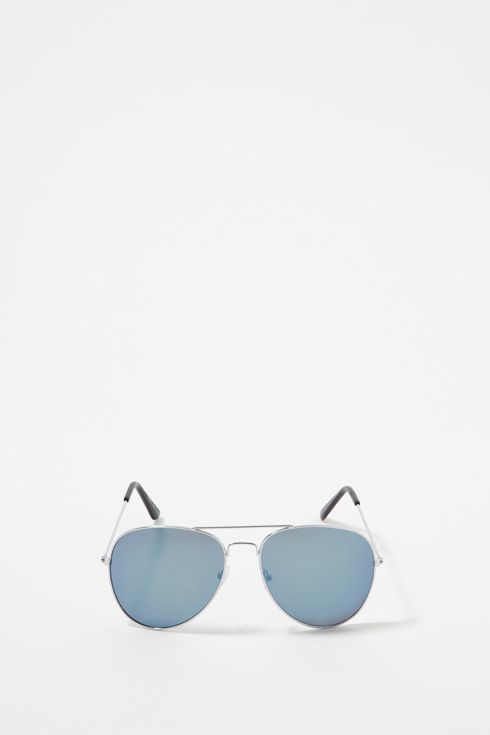 Men Lunettes de soleil aviateur miroir colorées Argent
