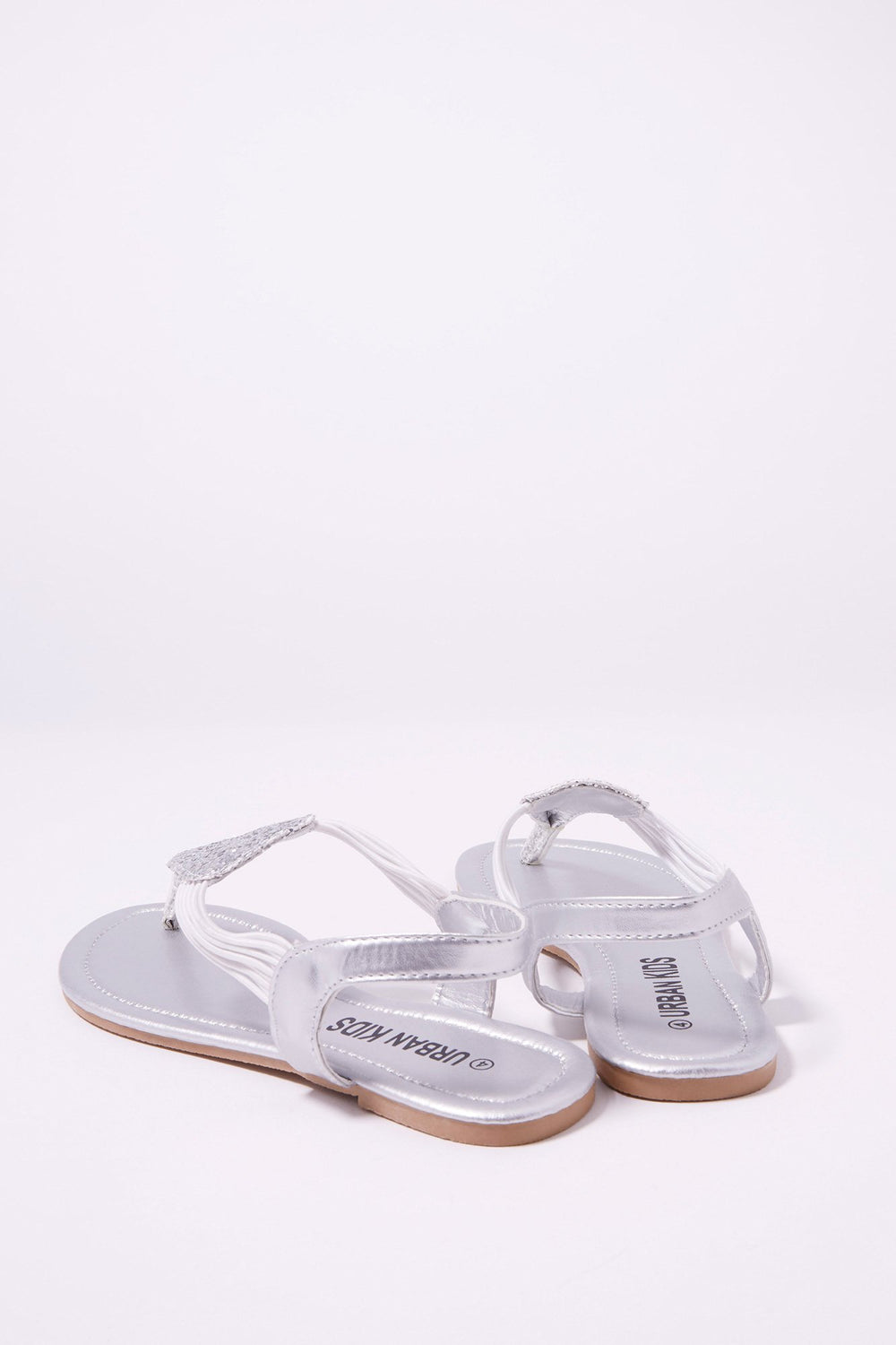 Kids Sandales en T scintillantes pour fille Argent
