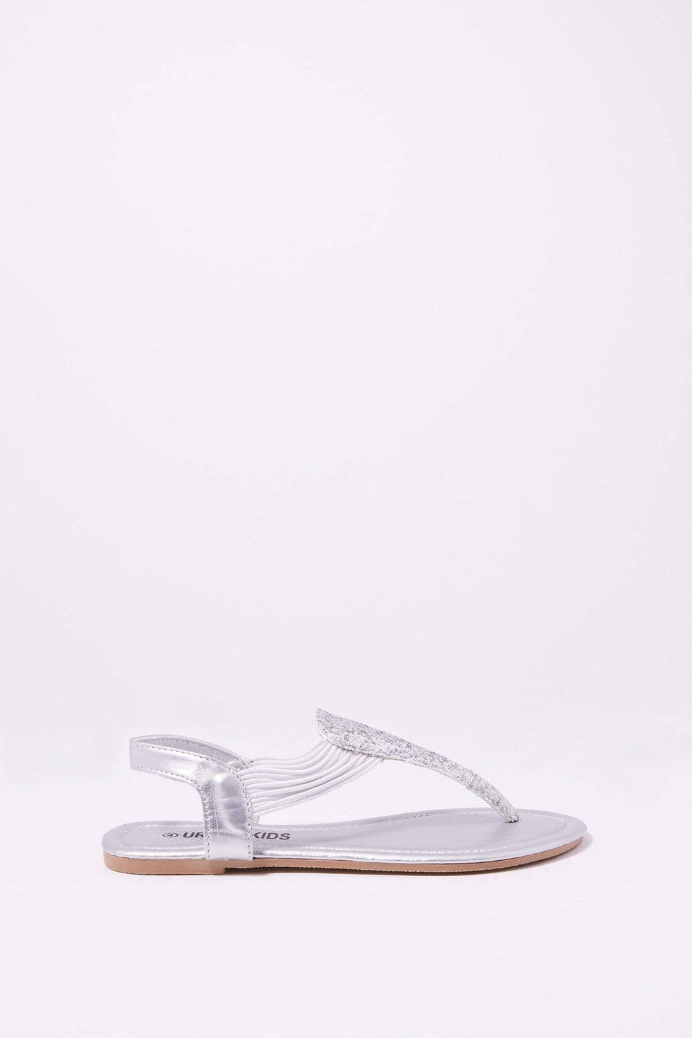 Kids Sandales en T scintillantes pour fille Argent