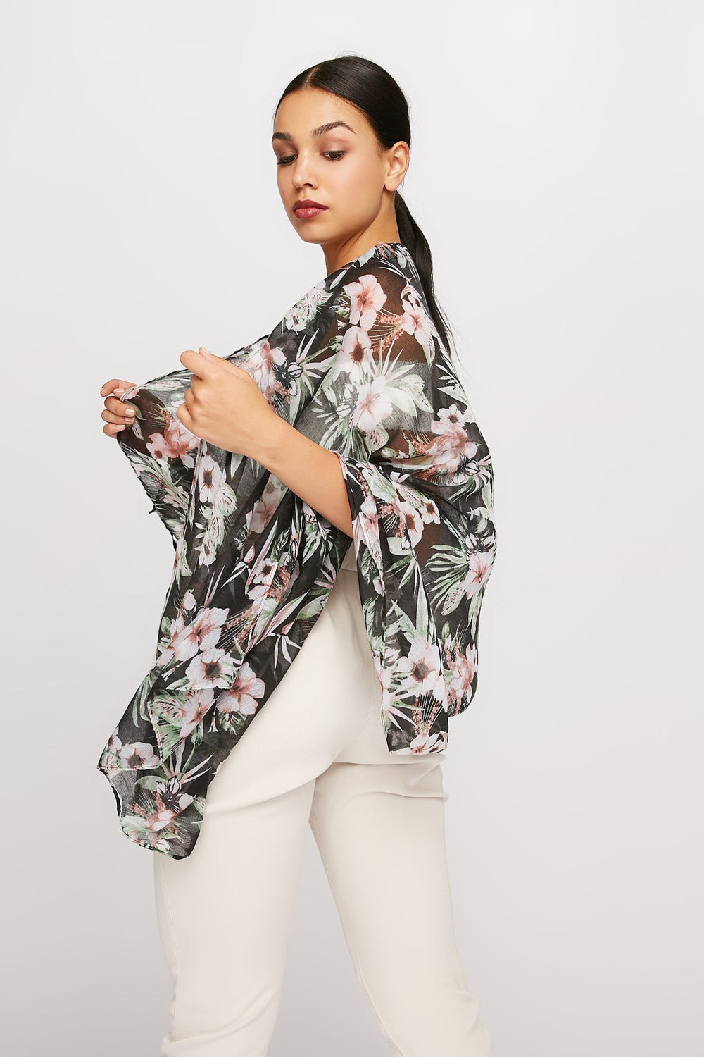 Women Floral Lightweight Scarf Assorted