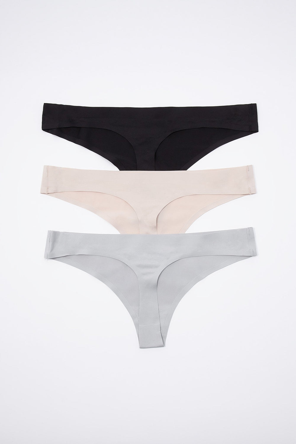 Women Smooth Mid-Rise Thong (3 Pack) Assorted