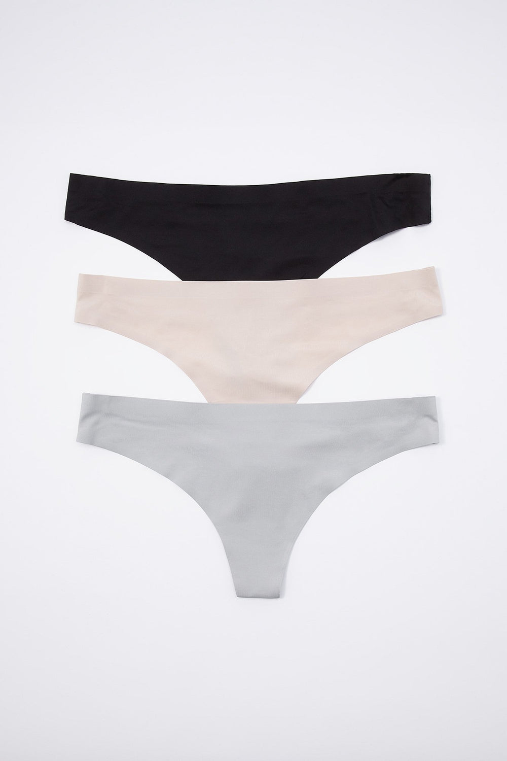 Women Smooth Mid-Rise Thong (3 Pack) Assorted