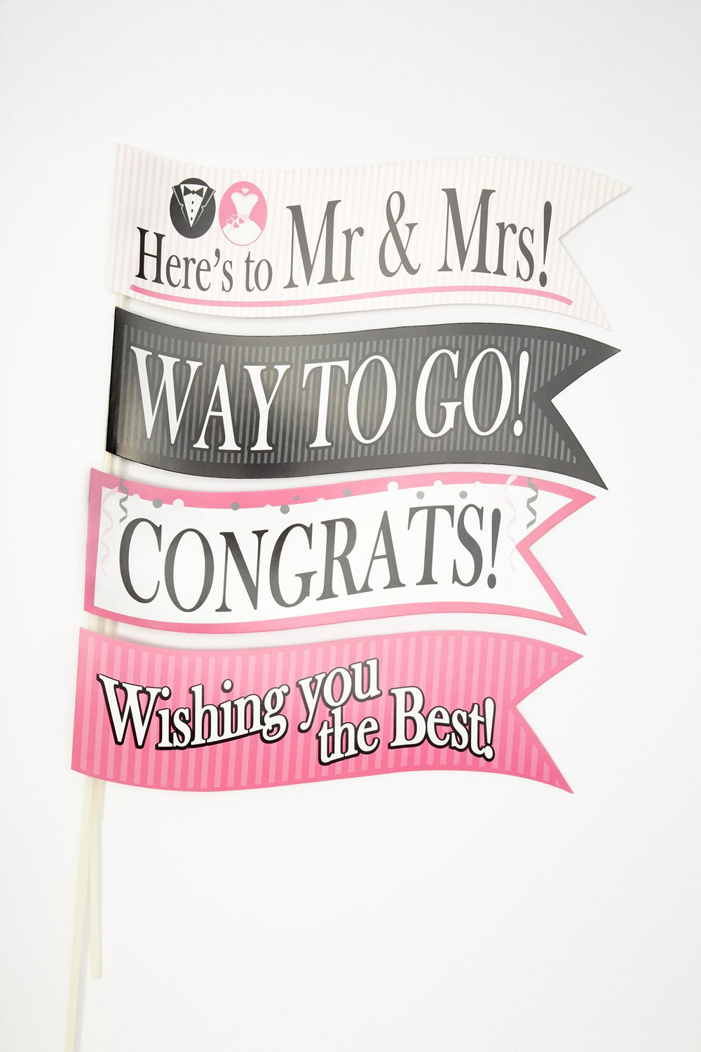 Women Bridal Celebration Photo Flags (4 PC) Assorted