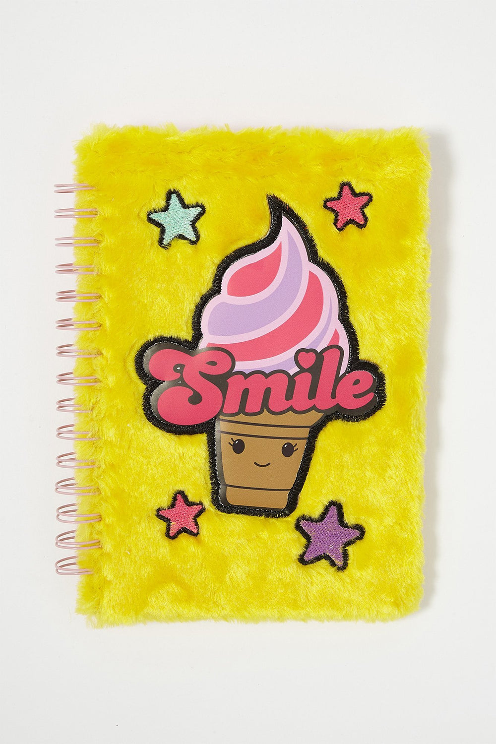 Women Furry Smile Icecream Star Ring Graphic Notebook Assorted