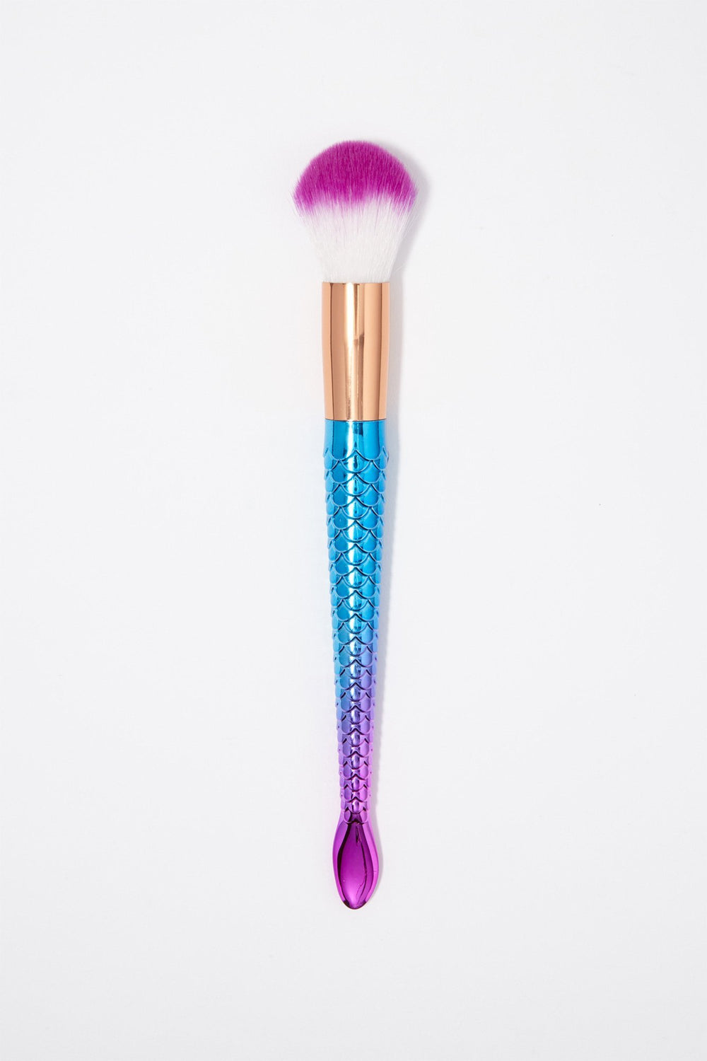 Women Metallic Holographic Mermaid Tail Makeup Brush Assorted