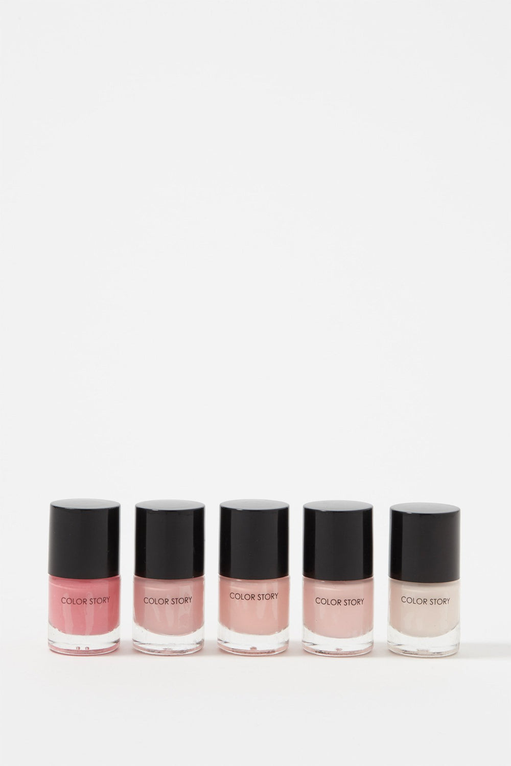 Women Nude Rose Nail Colour Nail Polish Set (5 PC) Assorted