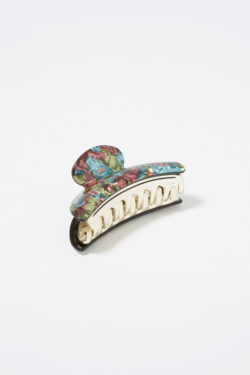 Women Textured Chrome Claw Hair Clip Assorted