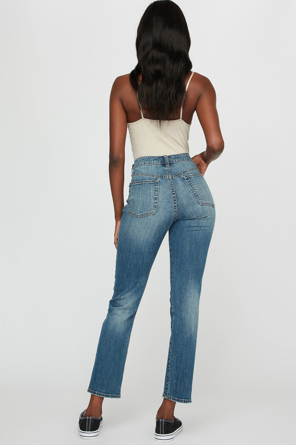 Women Camisole de base colorée à encolure arrondie Avoine