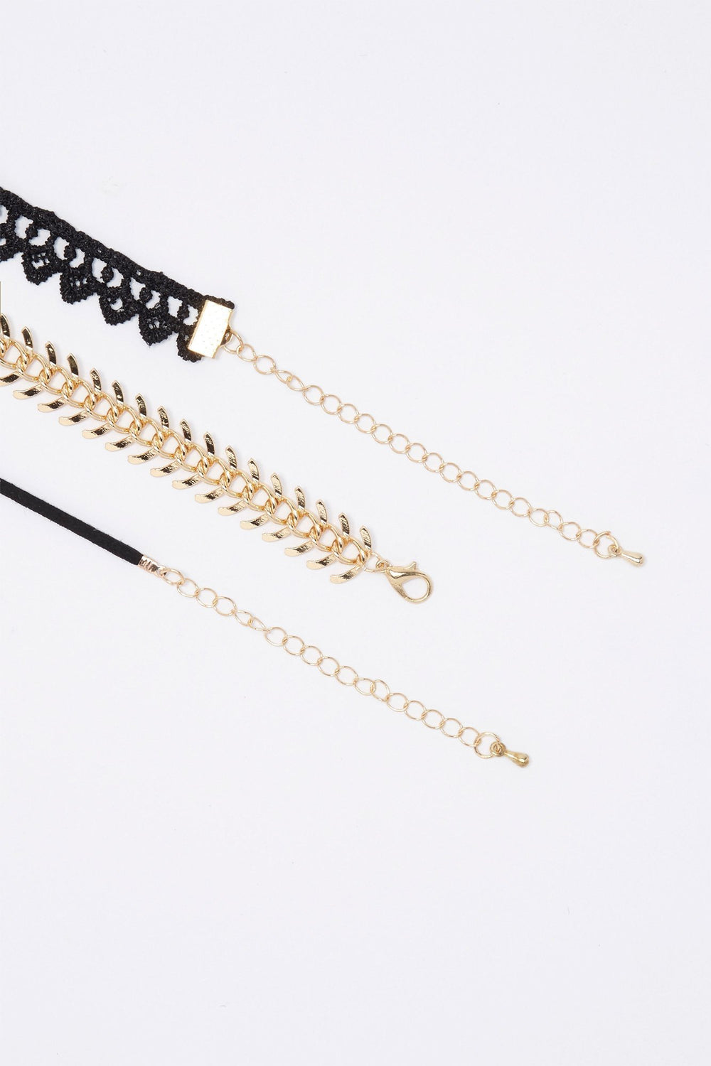 Women Geometric Rhinestone Ball Trio Choker & Front/Back Earrings Set (9 PC) Gold