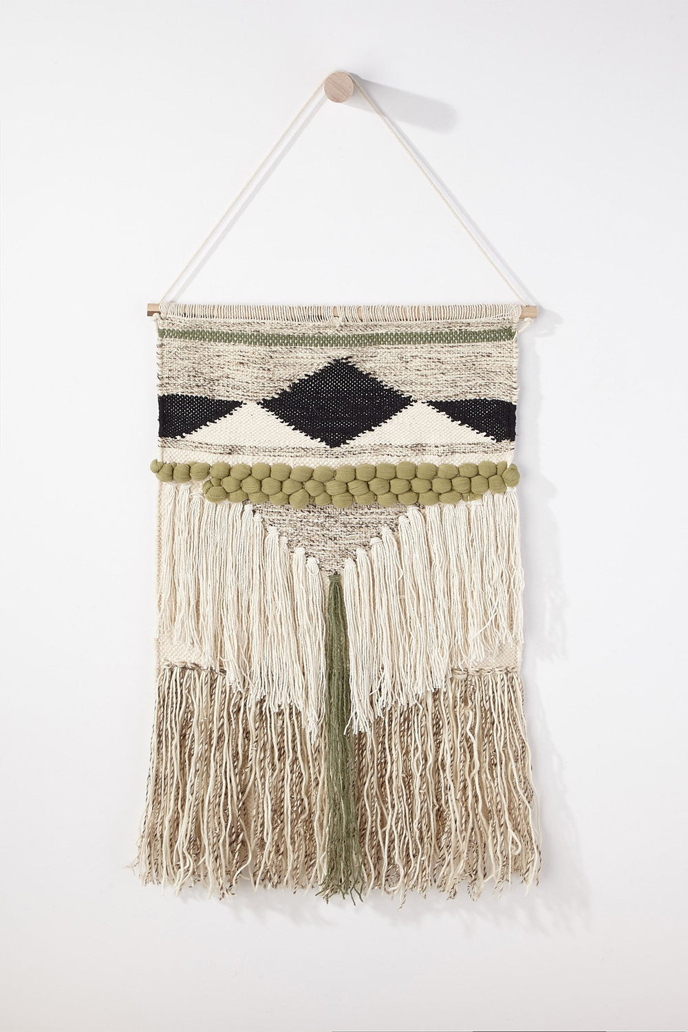 Women Multi-Coloured Braided Hanging Macrame Beige
