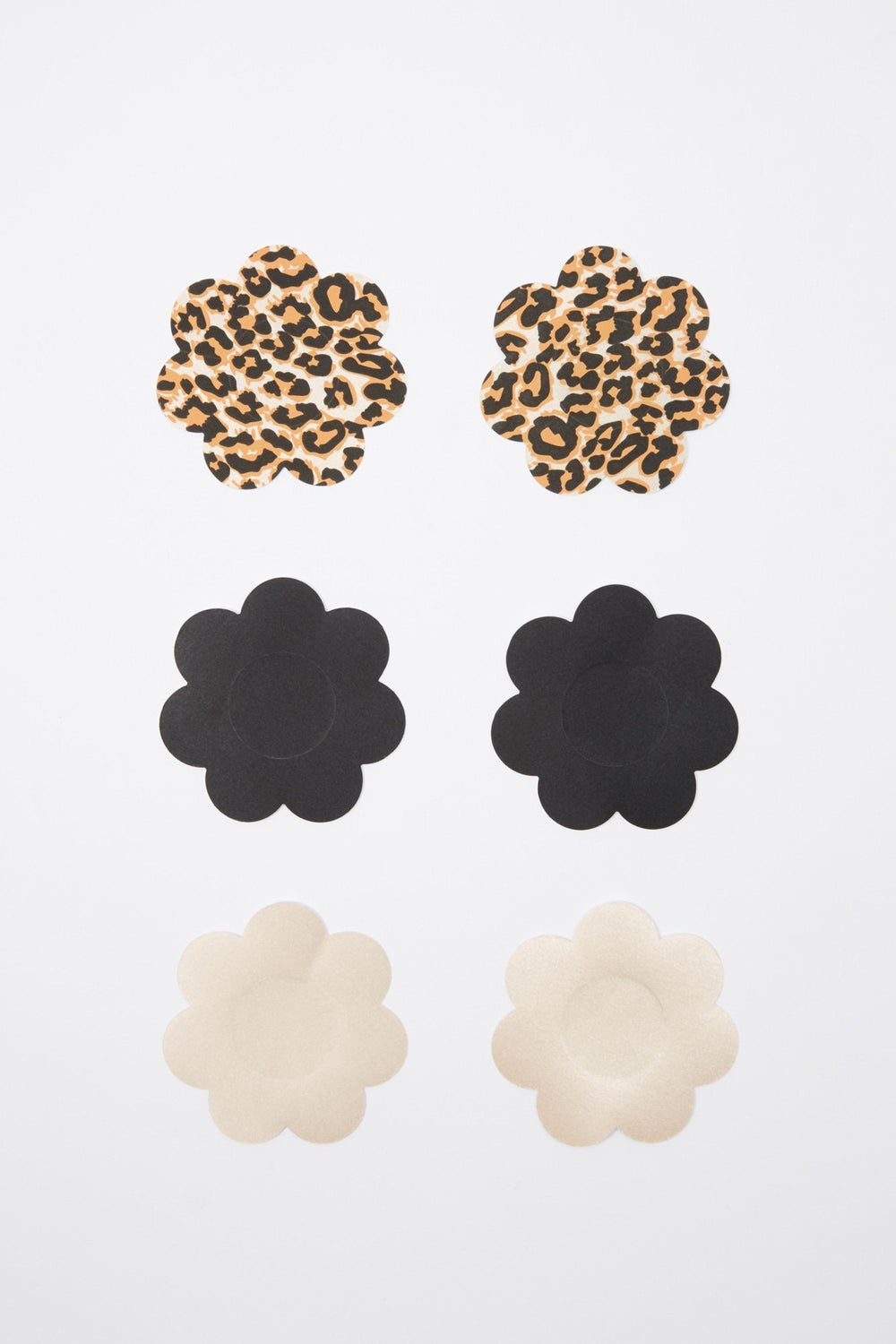 Women Assorted Satin Nipple Petals (3 Pairs) Black