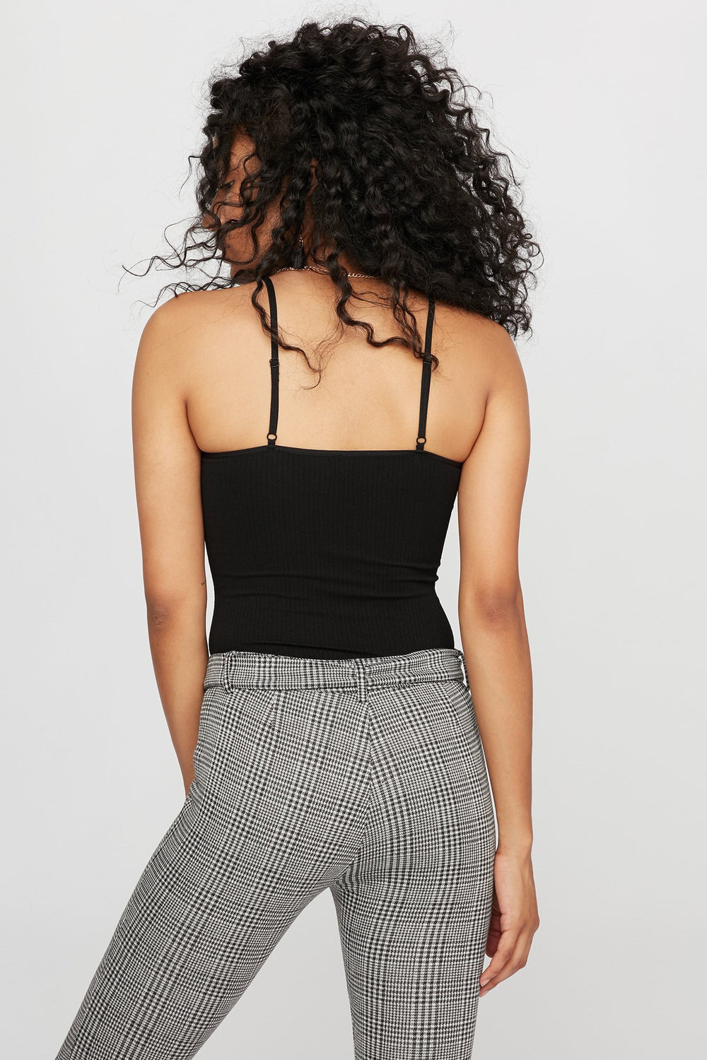 Women Basic Ribbed Camisole Black