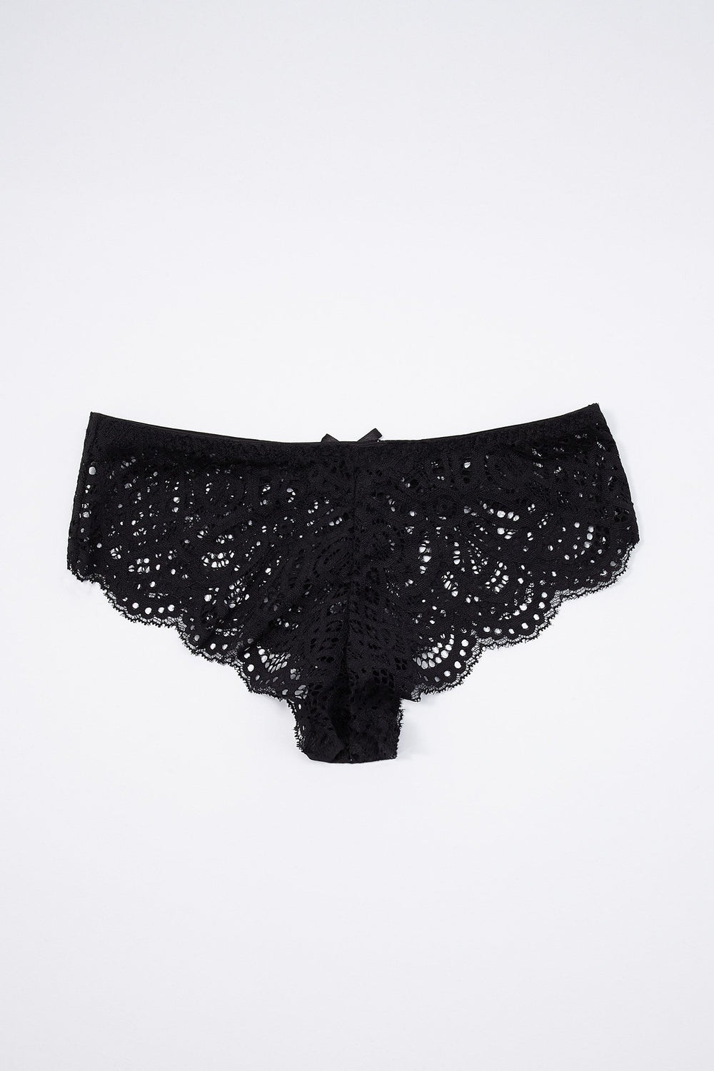 Women Mid-Rise Lace Undie Black