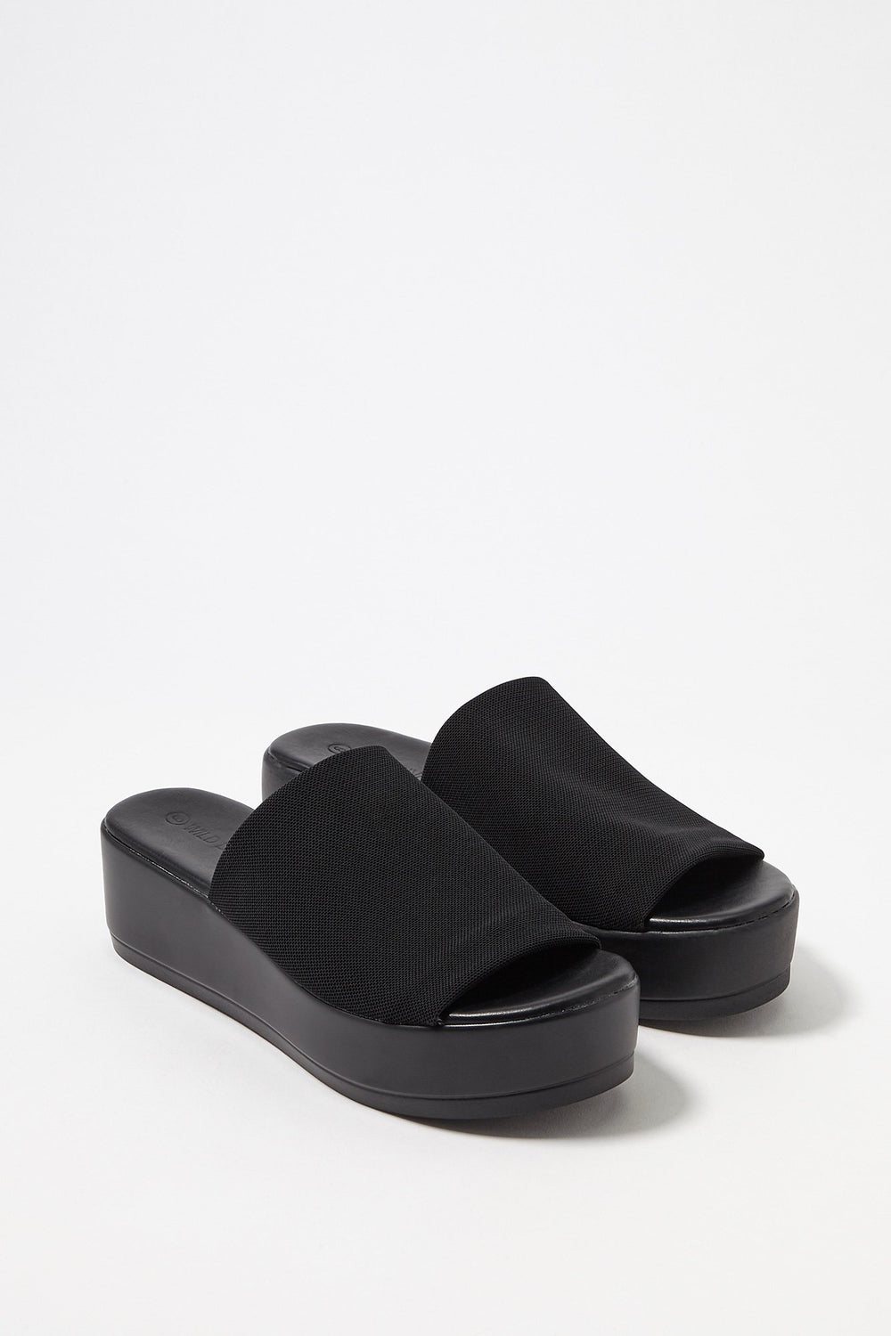 Women Platform Slip-On Sandal Black
