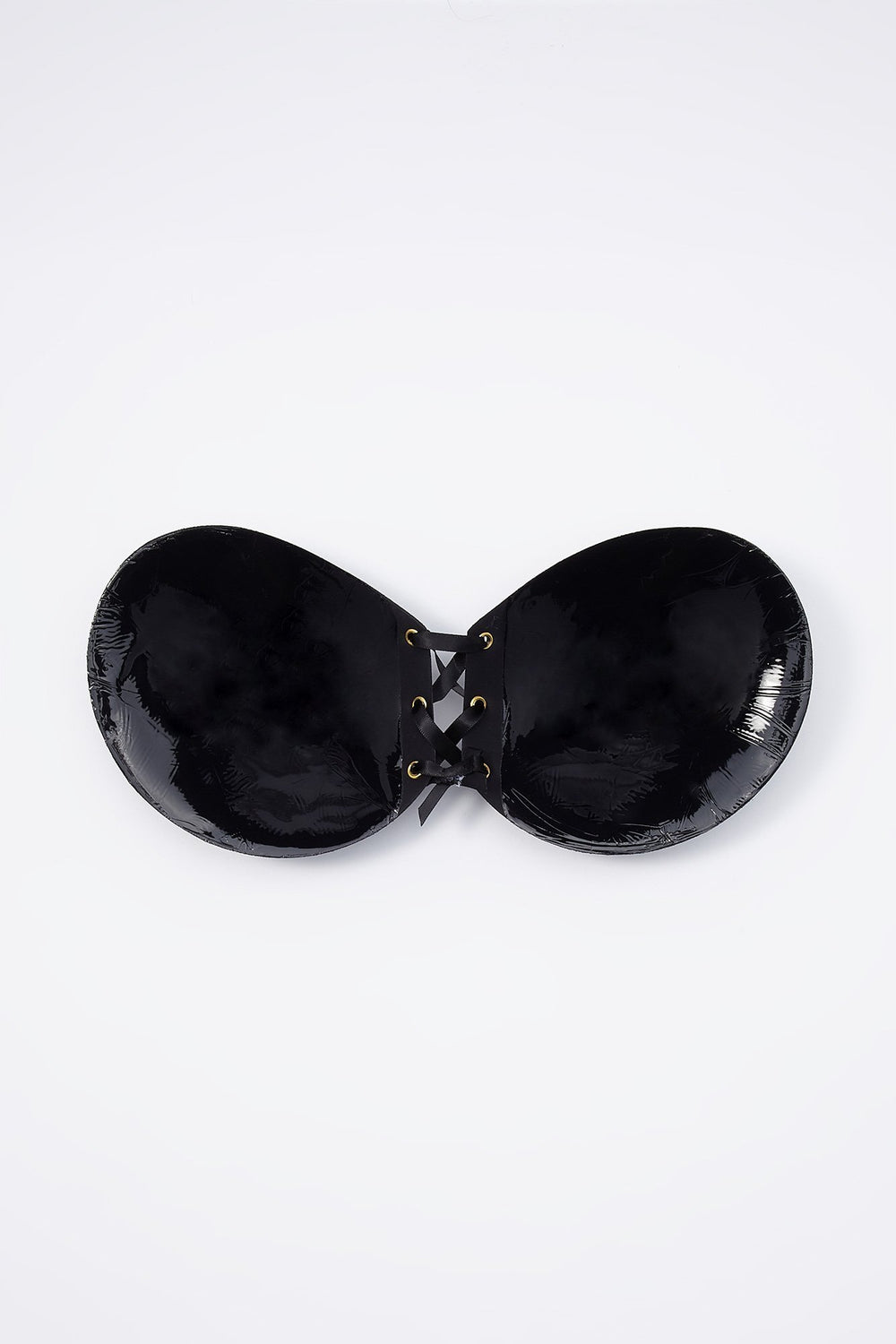 Women Silicone Lined Front-Tie Bra Black
