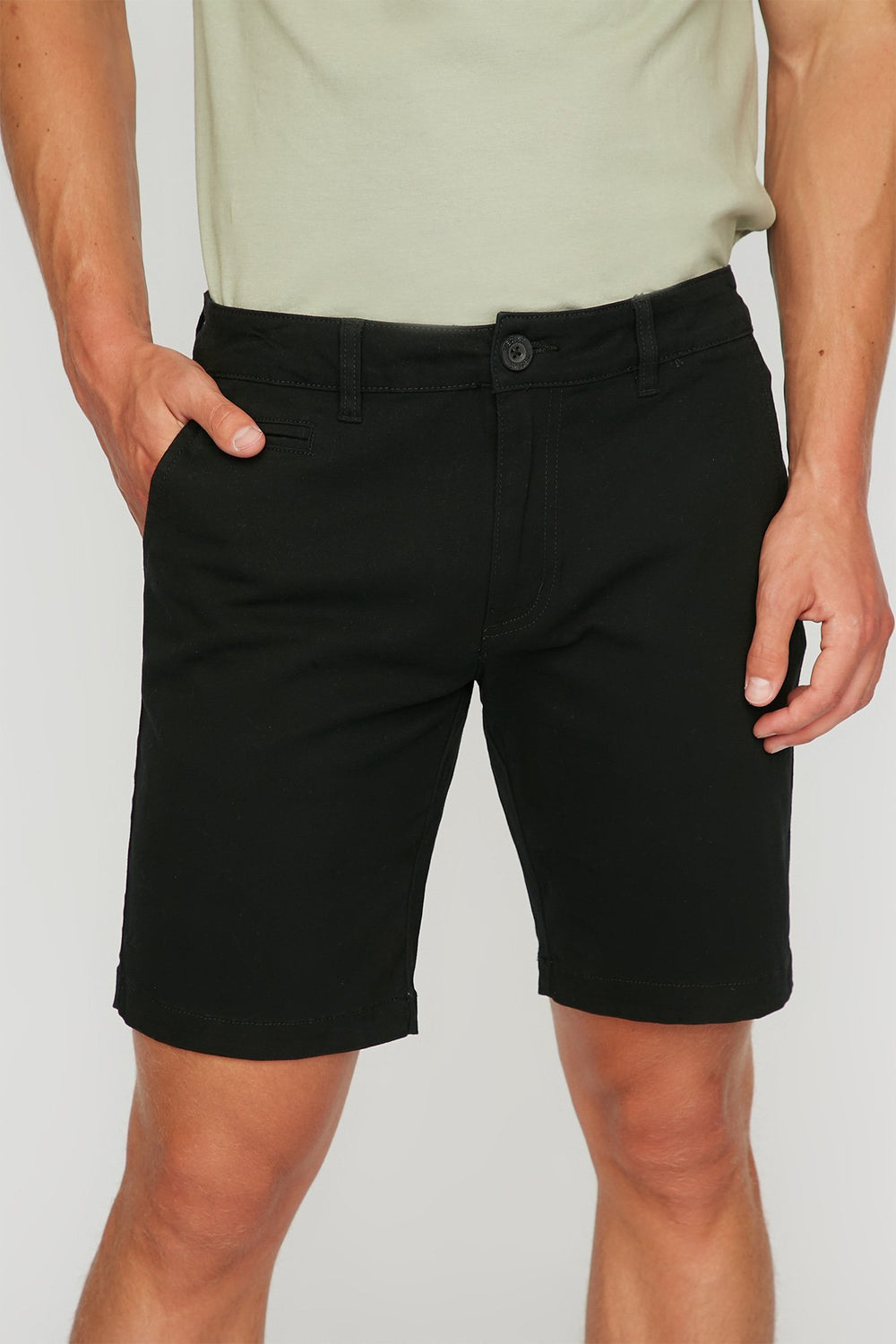 Men Basic Chino Short Black