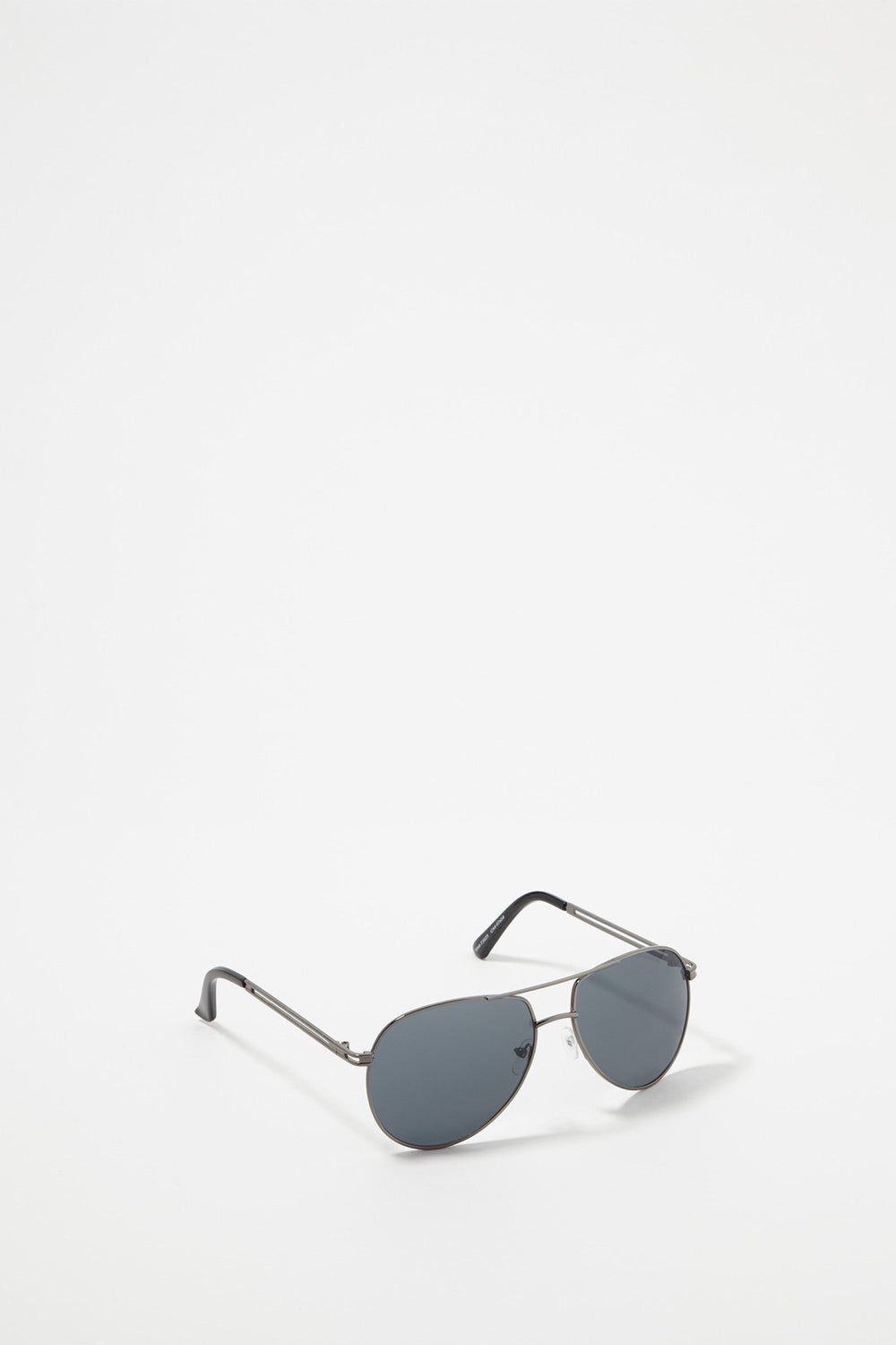Men Black Brow Bar Aviator Sunglasses Black