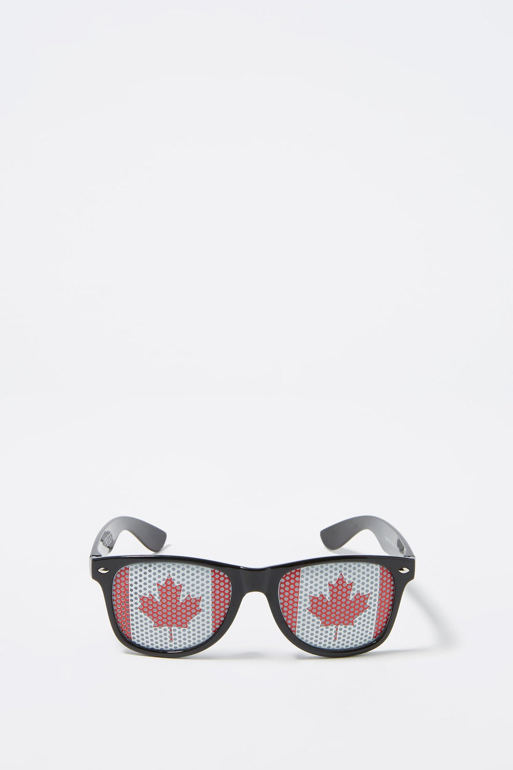 Women Canada Flag Wayfarer Sunglasses Black