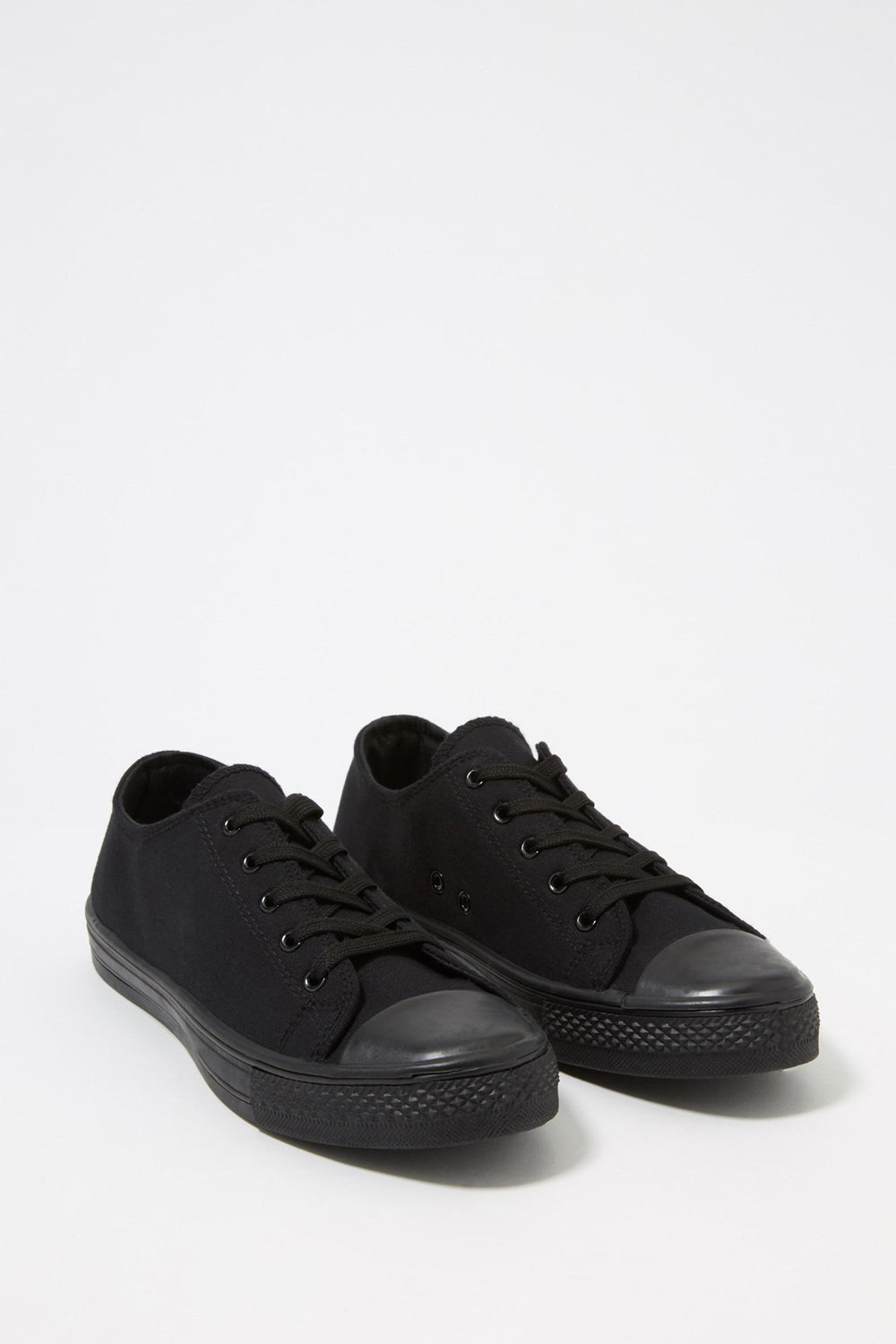 Women Canvas Lace-Up Sneaker Black