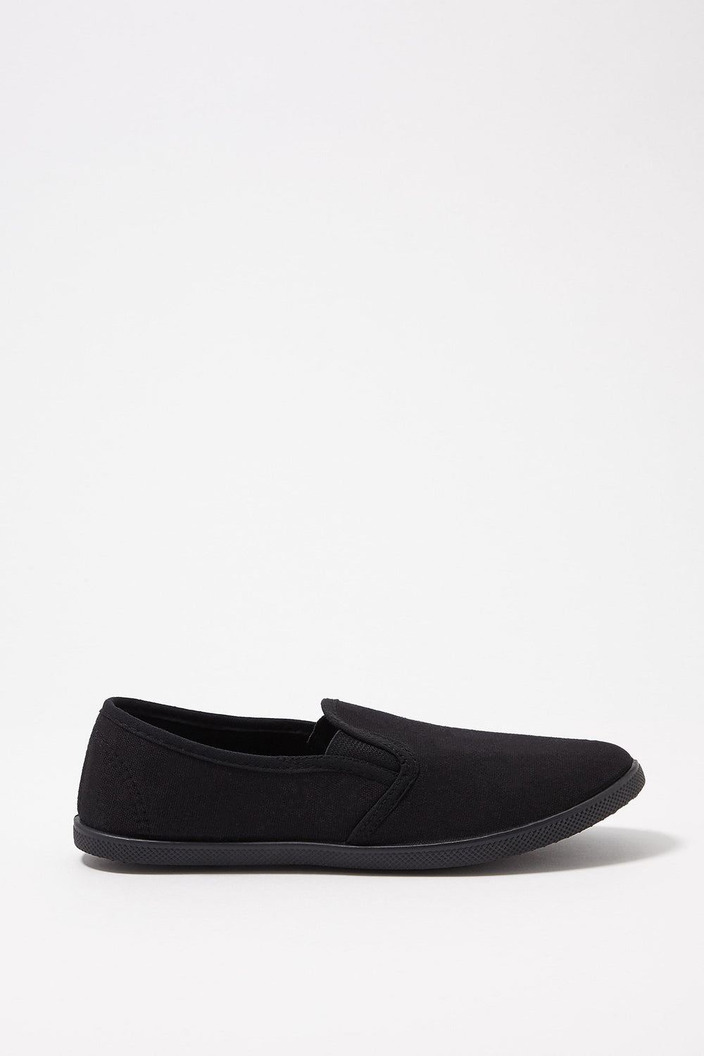 Women Canvas Slip-On Black Sneakers Black