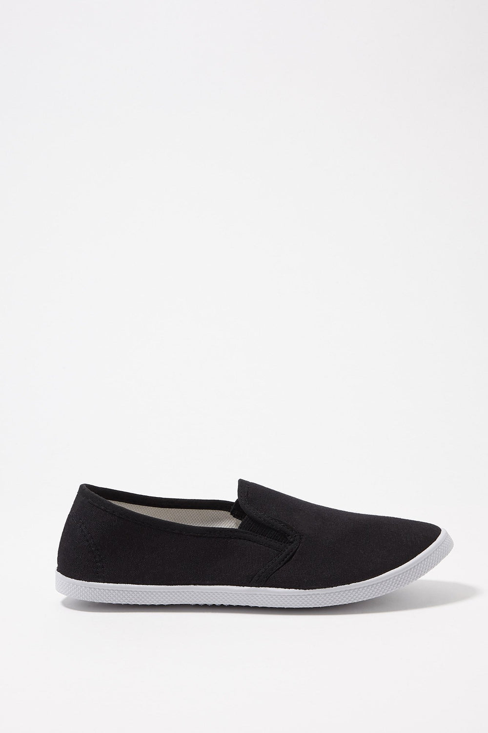 Women Canvas Slip-On Sneakers Black