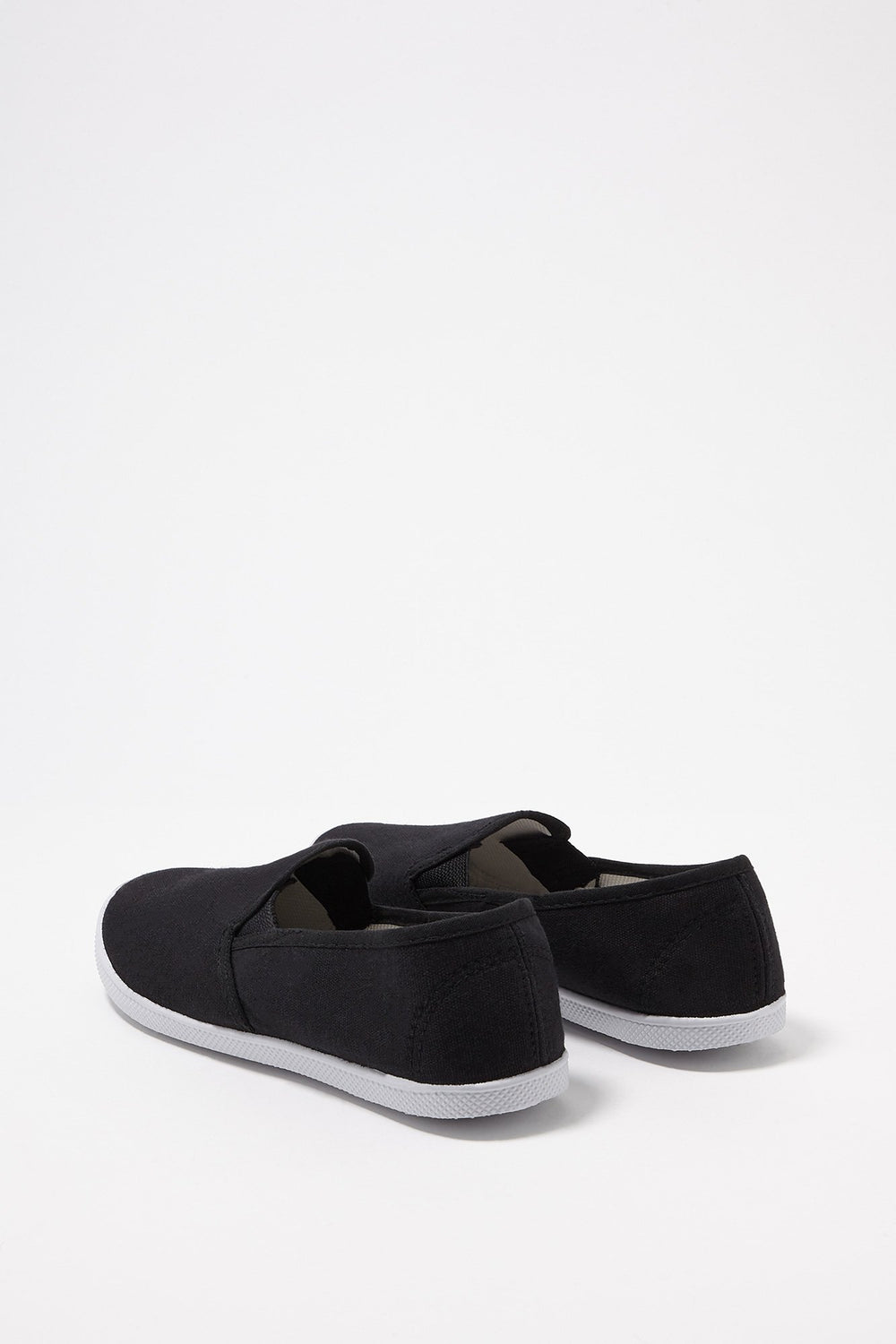 Women Canvas Slip-On Sneakers Black