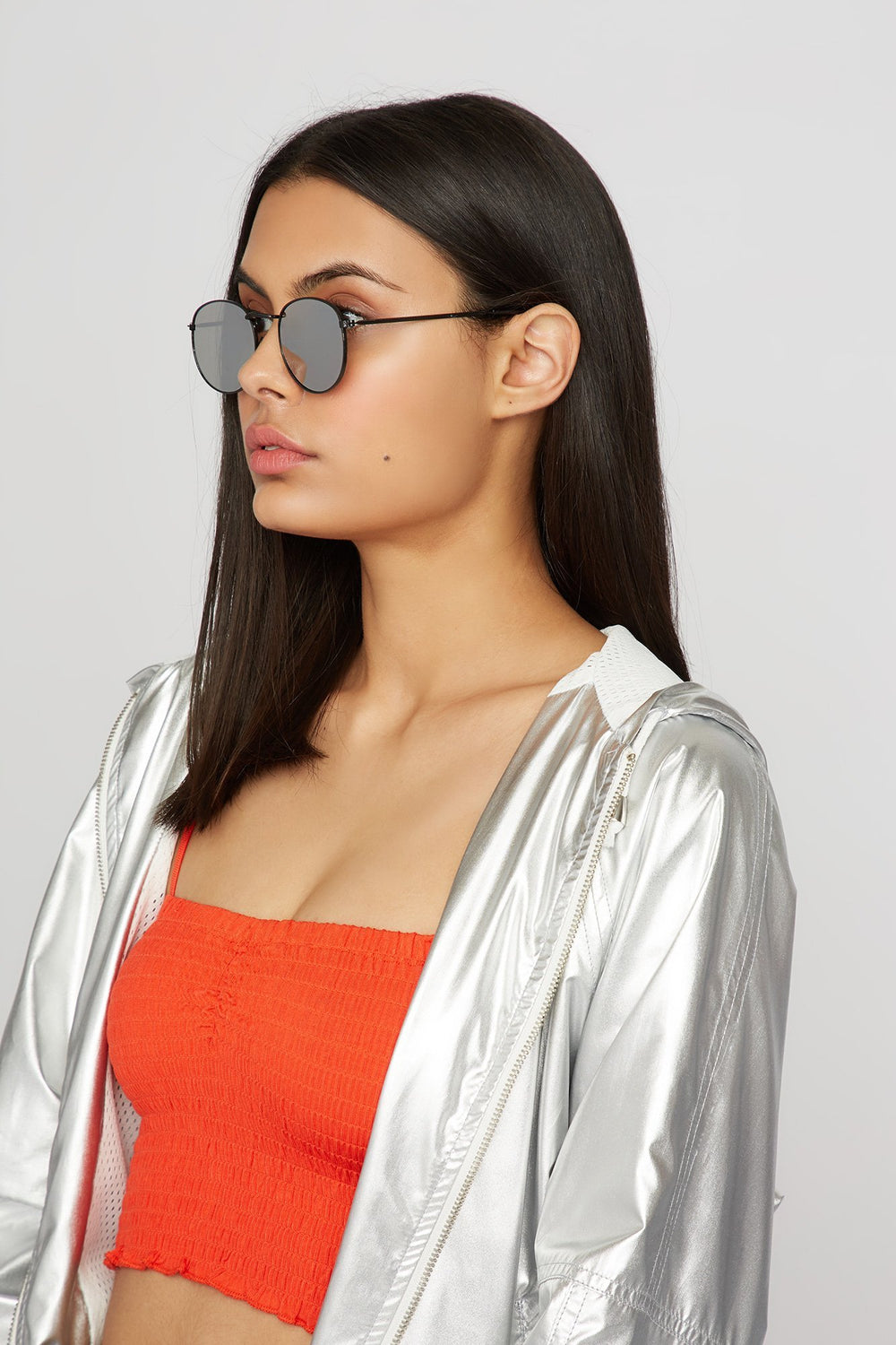 Women Classic Round Sunglasses Black