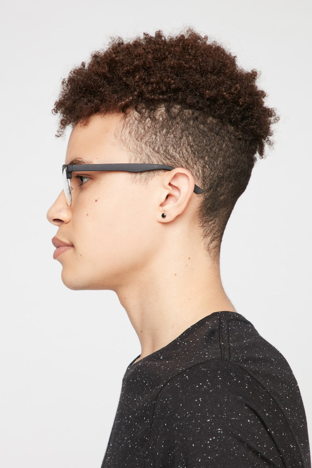 Men Clear Wayfarer Glasses Black