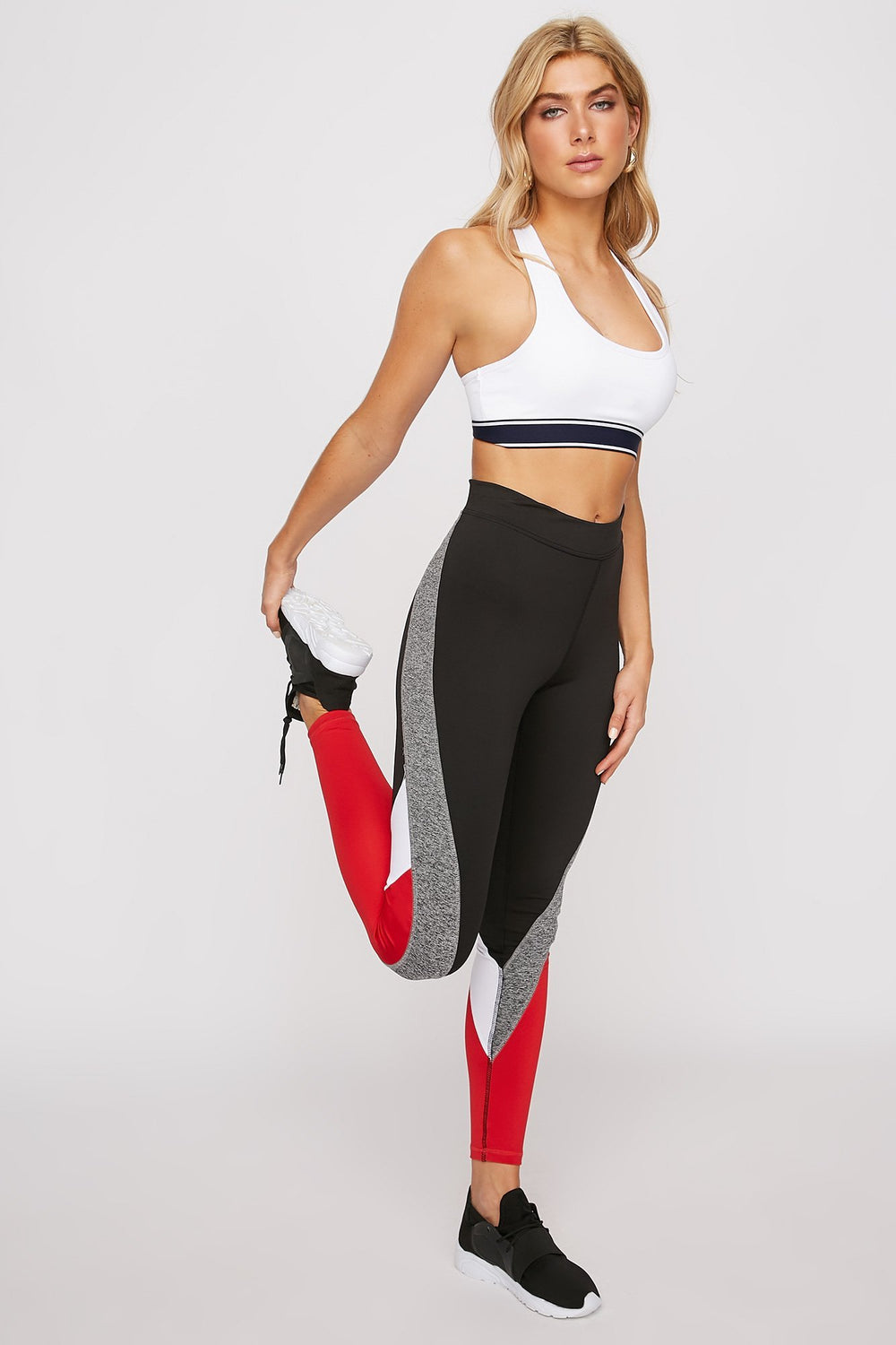 Women Colour Block Energy Active Legging Black