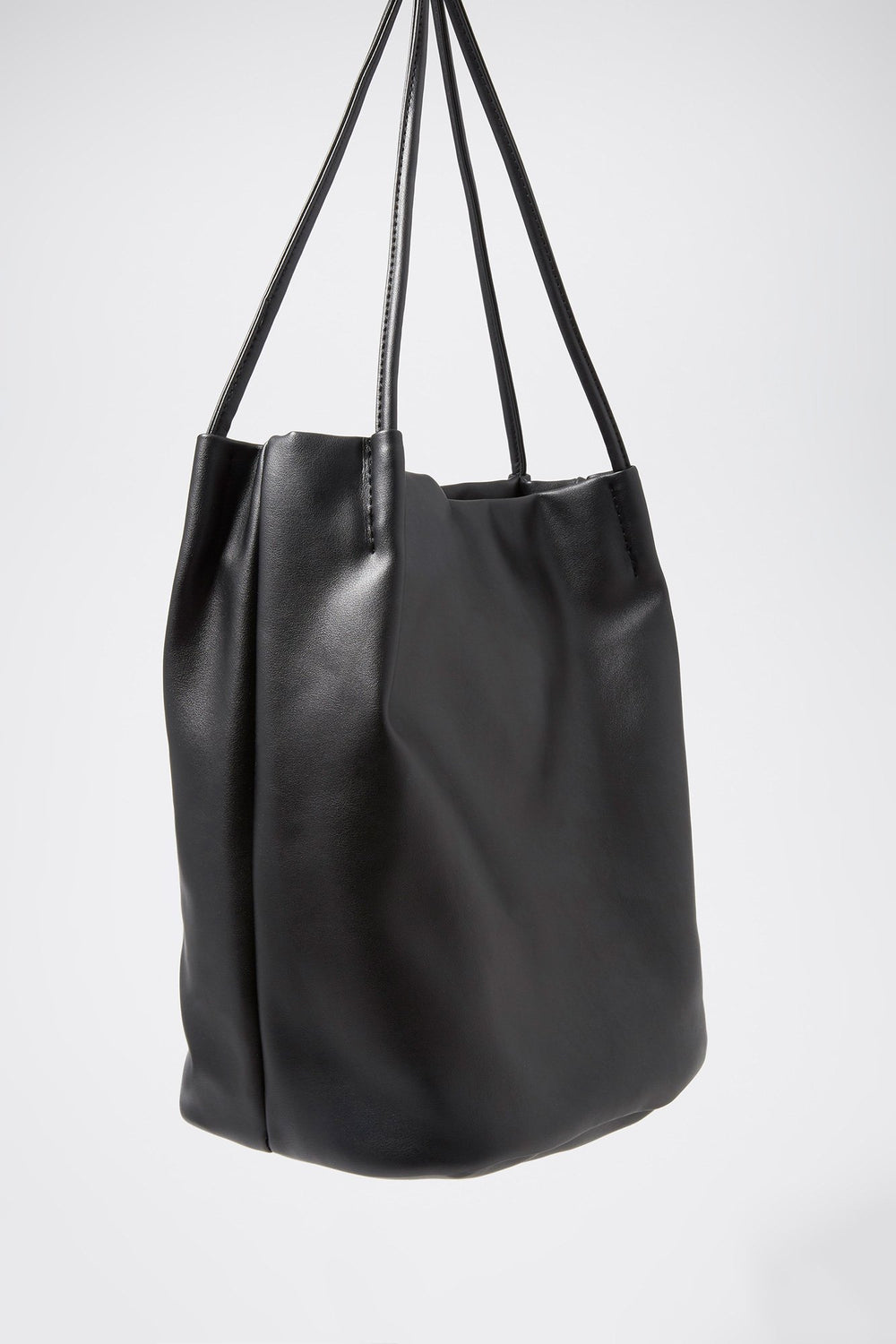 Women Dual Strap Buckle Tote Bag Black