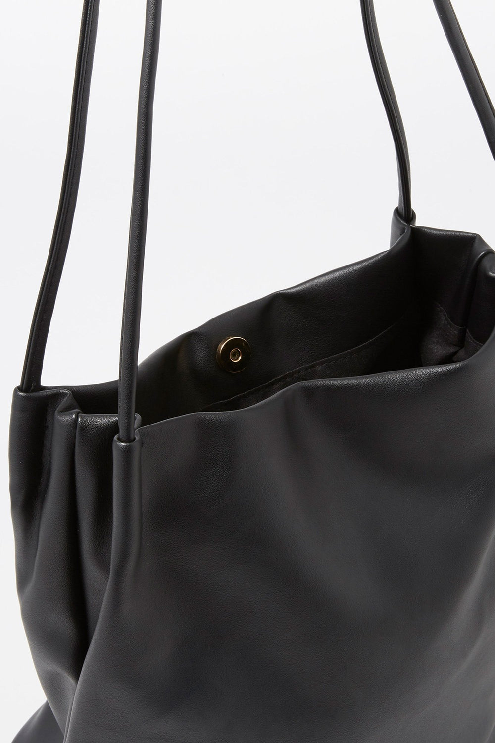 Women Dual Strap Buckle Tote Bag Black