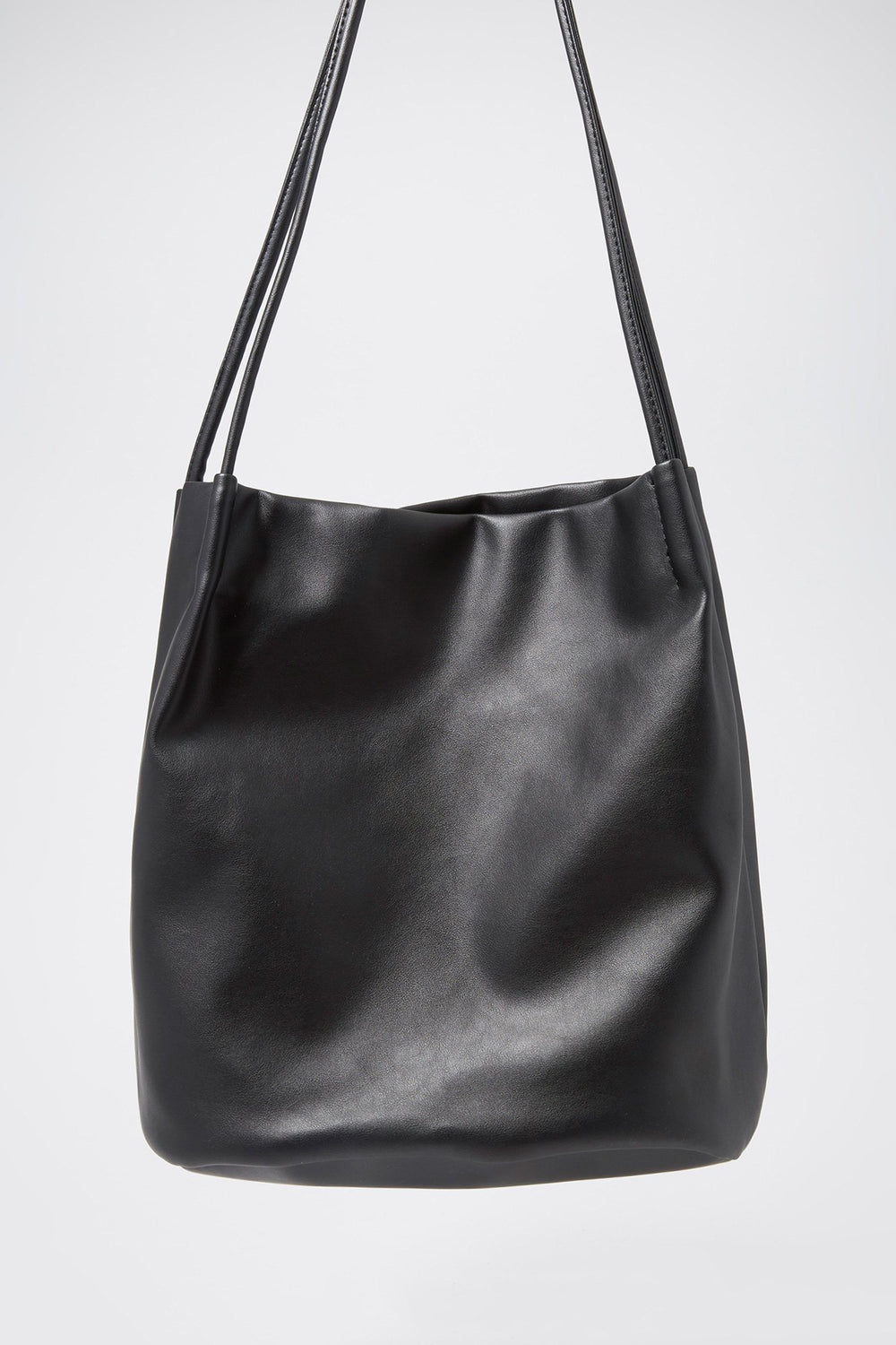 Women Dual Strap Buckle Tote Bag Black