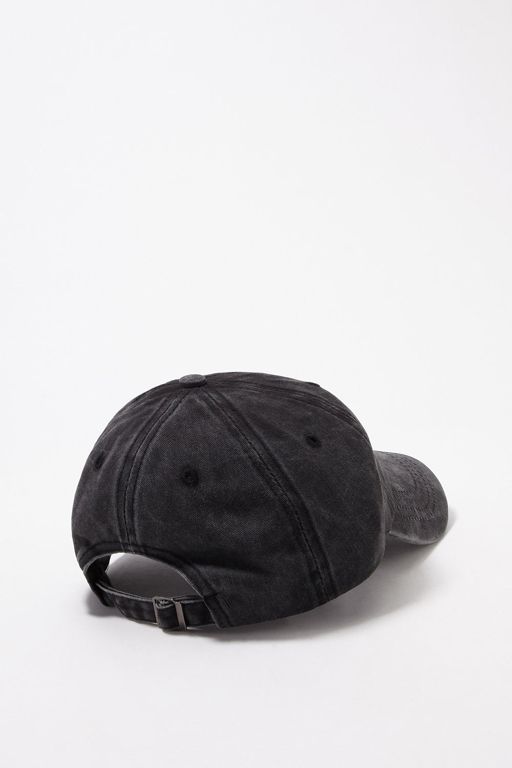 Women Embroidered Canada Flag Denim Dad Cap Black