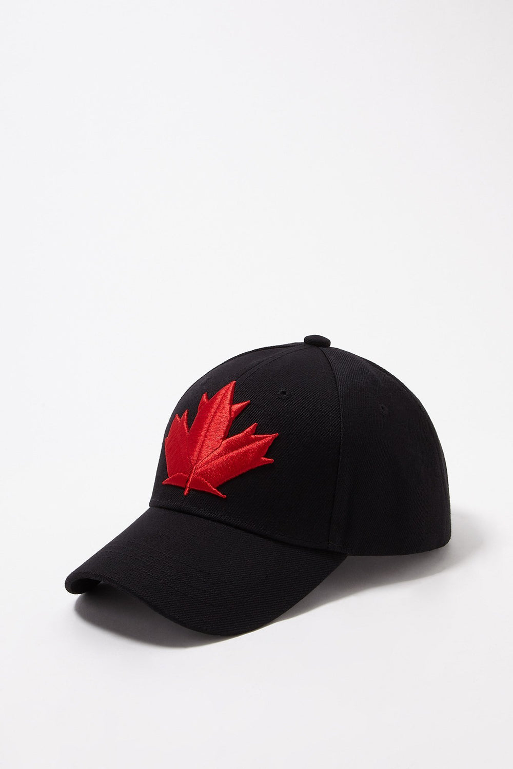 Women Embroidered Canada Maple Leaf Dad Cap Black