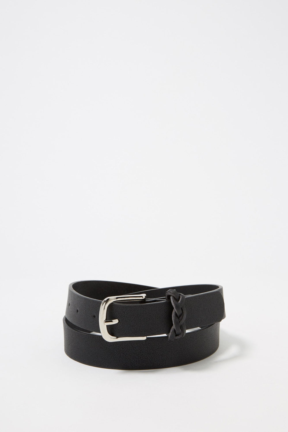 Women Faux-Leather Belt Black