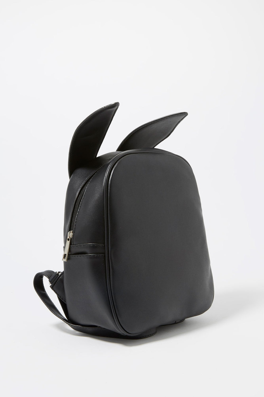 Women Faux-Leather Bunny Ears Backpack Black