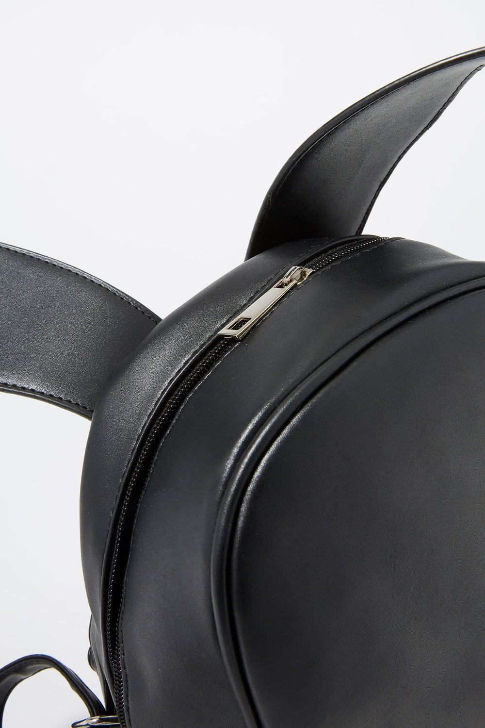 Women Faux-Leather Bunny Ears Backpack Black