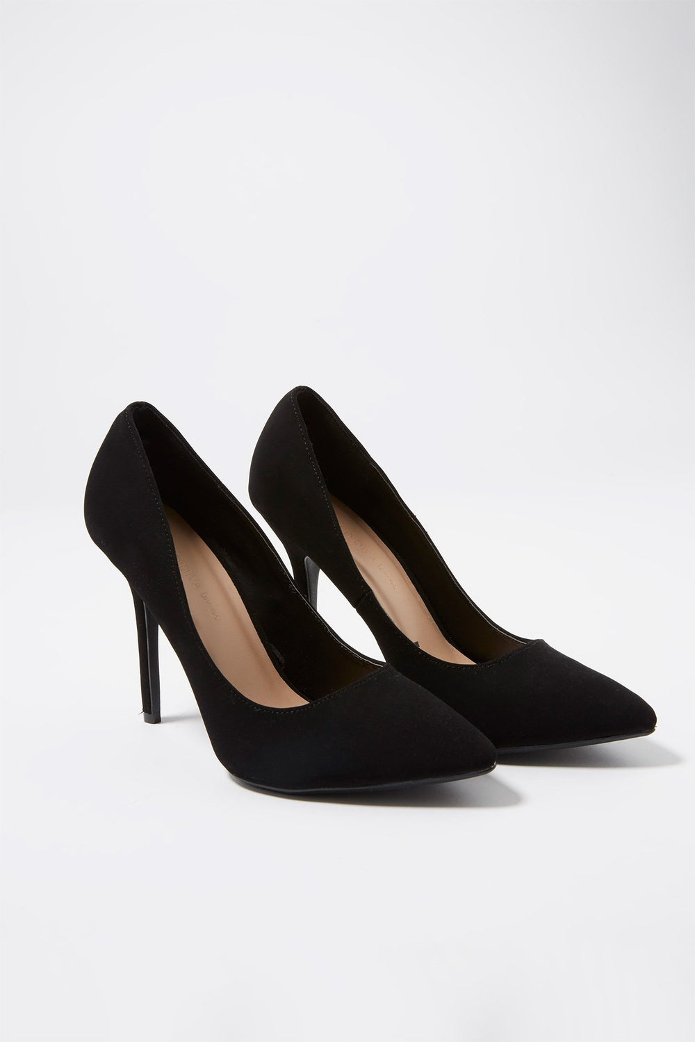 Women Faux-Suede Stiletto Heel Black
