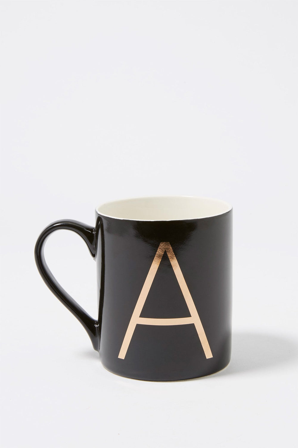 Women Letter A Graphic Mug Black