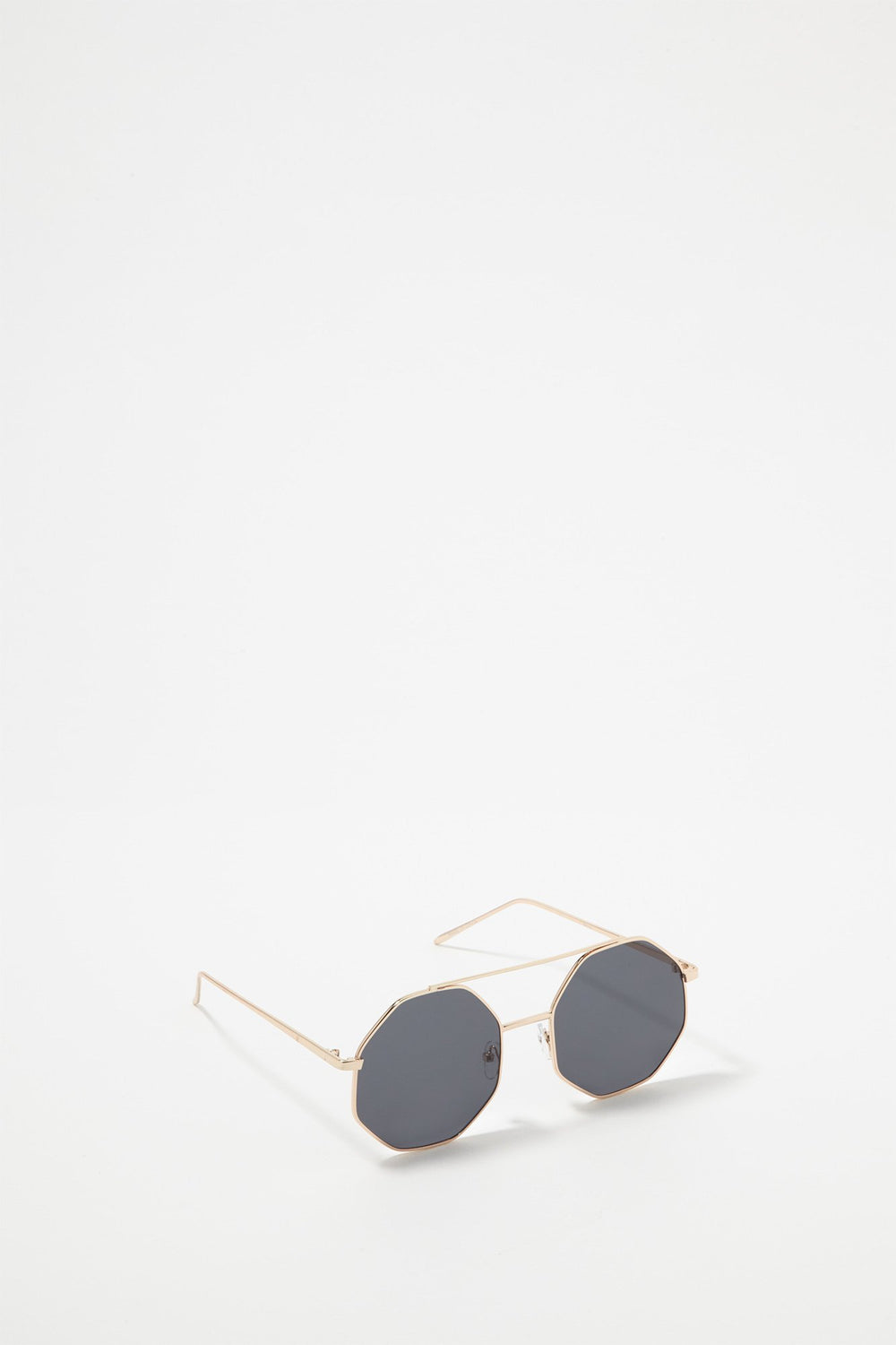 Women Octagonal Round Sunglasses Black