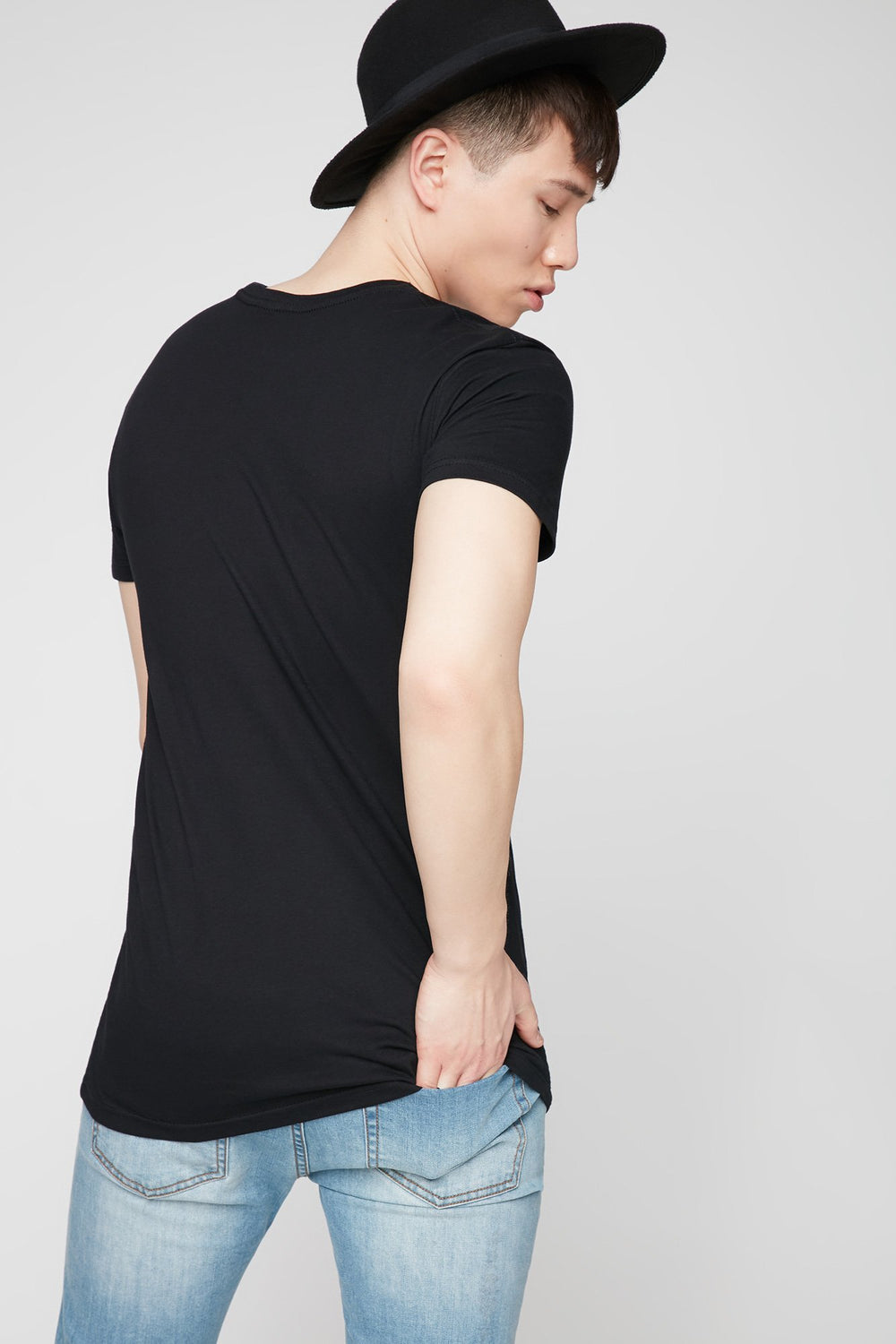 Men Palm Tree Skull Graphic T-Shirt Black